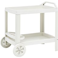 Beverage trolley white 69 × 53 × 72 cm plastic - Garden Table