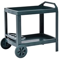 Beverage trolley green 69 × 53 × 72 cm plastic - Garden Table