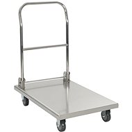 Platform trolley silver 82 × 53 × 86 cm stainless steel - Cart