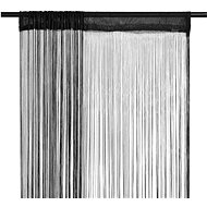 String curtains, 2 pcs, 140x250 cm, black - Drape