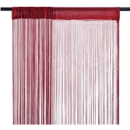 String curtains, 2 pcs, 140x250 cm, burgundy - Drape