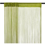 String curtains 2 pcs 100 × 250 cm green - Drape