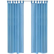 Turquoise translucent curtains - 2 pcs - 140 × 175 cm - Drape