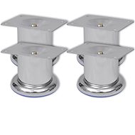 4 Round Chrome Sofa Legs 60mm - Furniture Legs