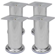 4 round chrome sofa legs 120 mm - Furniture Legs