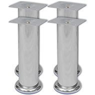4 Round Chrome Sofa Legs 180 mm - Furniture Legs