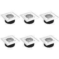 Solar ground LED lights square - 6 pcs - Garden Lighting
