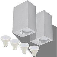 Outdoor LED wall lights 2 pcs square top\bottom lighting - Wall Lamp