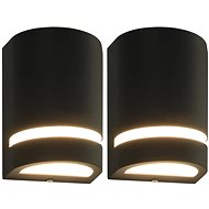 Outdoor wall lights 2 pcs 35 W black semicircular - Wall Lamp