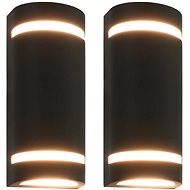 Outdoor wall lights 2 pcs 35 W black semicircular - Wall Lamp