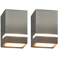 Outdoor wall lights 2 pcs 35 W silver rectangular - Wall Lamp