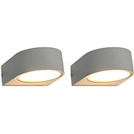 Outdoor wall lights 2 pcs 11 W white round - Wall Lamp