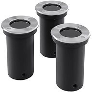 Recessed ground garden luminaires 3x round - Garden Lighting