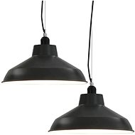 Suspension Lamps 2 pcs Grey Round E27 - Ceiling Light