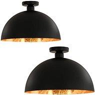 Ceiling Lights 2 pcs Black-gold Hemispherical E27 - Ceiling Light