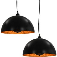 Ceiling Light 2 pcs Black-gold Hemispherical 40cm E27 - Ceiling Light