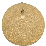 Pendant Light, Cream Spherical 55cm E27 - Ceiling Light