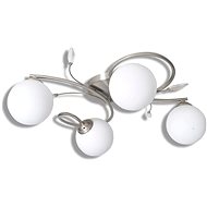 Ceiling Light Clear Leaves and Glass Shades, for 4 Bulbs G9 - Ceiling Light