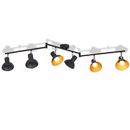 Ceiling Lamp for 6 Bulbs E27, Black-gold - Ceiling Light