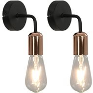 Wall Lights 2 pcs Black and Copper E27 - Wall Lamp