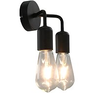 Wall Light with Incandescent Bulbs 2 W Black E27 - Wall Lamp