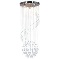 Ceiling Light with Crystal Beads, Silver Spiral G9 - Ceiling Light