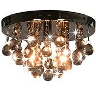 Ceiling Light with Smokey Beads Black Round G9 - Ceiling Light