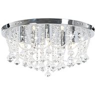 Ceiling Light with Crystal Beads, Round 4 × Bulbs G9 - Ceiling Light