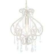 Ceiling Light with Beads White Round E14 - Ceiling Light