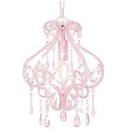 Ceiling Light with Beads, Pink, Round E14 - Ceiling Light