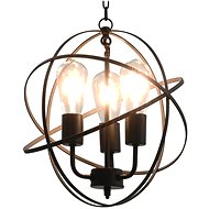 Suspension Light Black Spherical 3 × E27 Bulbs - Ceiling Light