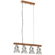 Industrial Ceiling Light, Silver E27 Mangrove Wood - Ceiling Light