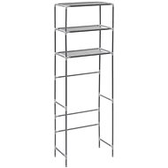 3-tier Storage Shelf above the Toilet Silver 53 × 28 × 169cm - Shelving Unit