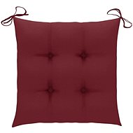 Podušky na židle 2 ks vínové 40 x 40 x 7 cm textil - Polstr