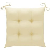 Podušky na židle 4 ks krémově bílé 40 x 40 x 7 cm textil - Polstr