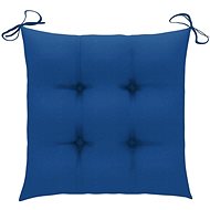 Podušky na židle 4 ks modré 40 x 40 x 7 cm textil - Polstr