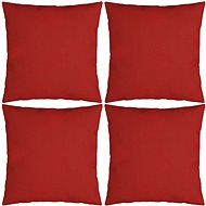 Dekorační polštáře 4 ks červené 40 x 40 cm textil - Polštář