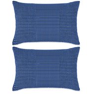 Sada polštářů 2 ks velur 40 x 60 cm modré - Polštář