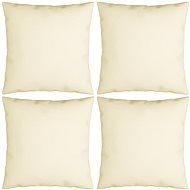 Dekorační polštáře 4 ks krémové 60 x 60 cm textil - Polštář