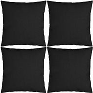 Dekorační polštáře 4 ks černé 60 x 60 cm textil - Polštář