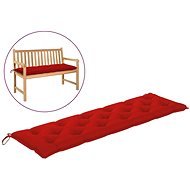 Poduška na záhradnú lavicu červená 180 x 50 x 7 cm textil - Poduška