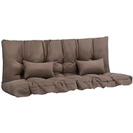 4dílná sada podušek pro zahradní houpačku taupe textil - Polstr
