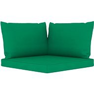 SHUMEE Podušky na pohovku z palet 3 ks, 6 × 60 × 60 cm, zelená - Polstr