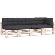 SHUMEE Podušky na pohovku z palet 5 ks, 12 × 80 × 120 cm, antracit - Polstr