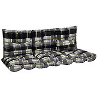 4dílná sada podušek pro zahradní houpačku šedá textil - Polstr