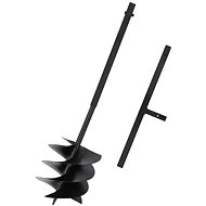 Zemní vrták s rukojetí 250 mm ocel černý - Ruční vrták