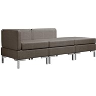 3dílná sedací souprava textil taupe - Sedací souprava