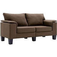 2místná pohovka hnědá textil - Pohovka