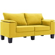 2místná pohovka žlutá textil - Pohovka