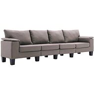 4místná pohovka taupe textil - Pohovka